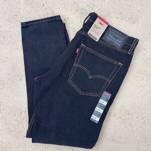 Levi's 512 Mens Size 36x30 Slim Taper Stretch Jeans Dark Blue Wash Denim NWT
